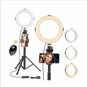 VIEWOW 8 inch Selfie Ring Light With Tripod Stand